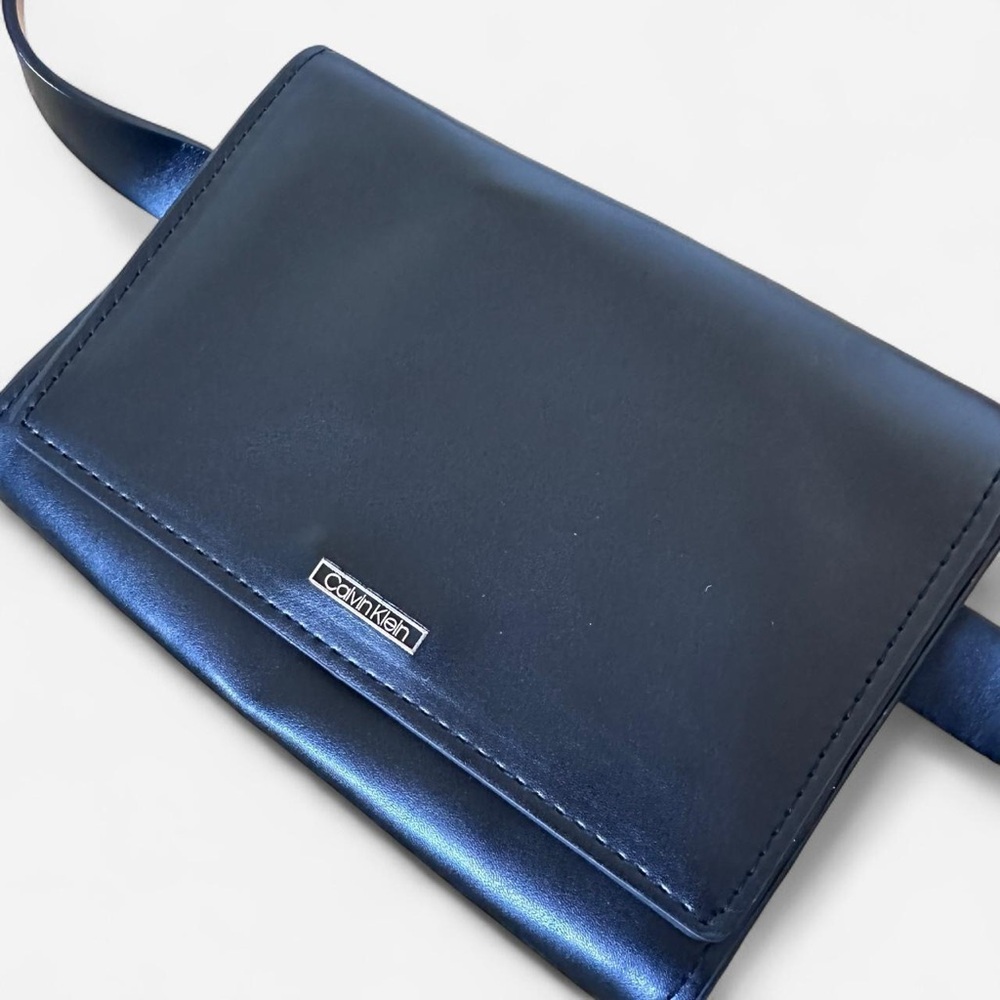 Calvin Klein Black Leather Belt Bag
